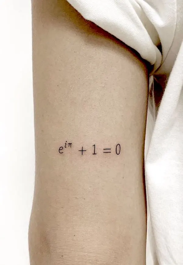 Math teacher tattoo by @bora_tattooer