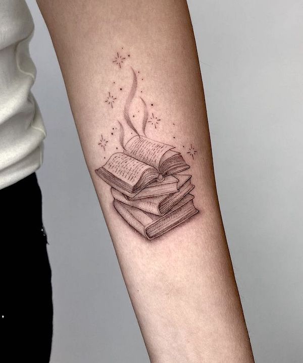 19 Book Tattoos Images And Pictures