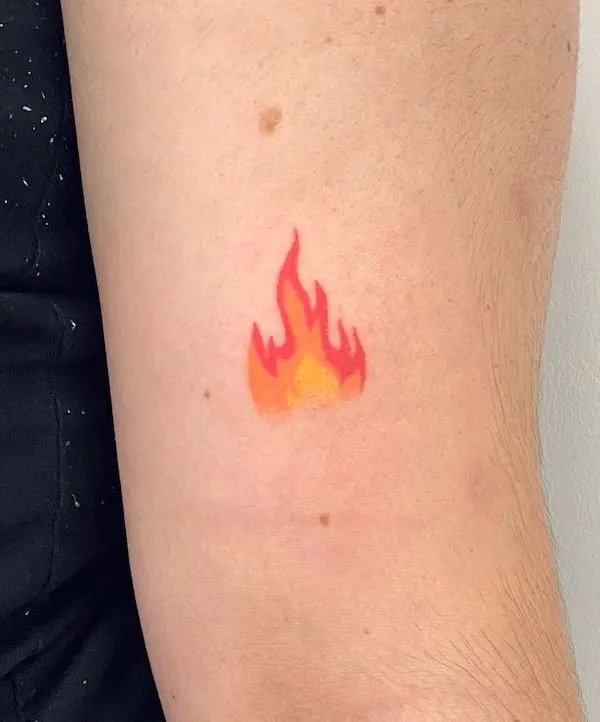 Simple fire tattoo Black and White Stock Photos & Images - Alamy