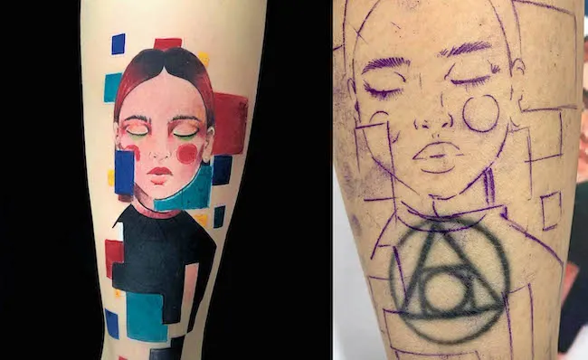 Symbol tattoo cover up by @fredygalindotattoo