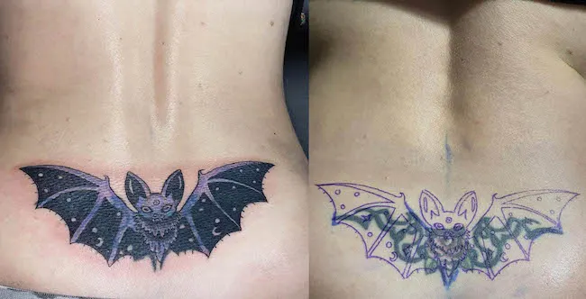 above the hip cover up tattoo by @dziabam_dziary