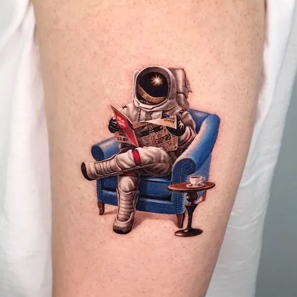 30 Cool Astronaut Tattoo Designs for Space Lovers  Page 3 of 3  TattooBloq