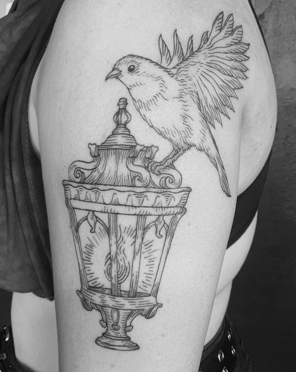Nightingale and the lamp nurse tattoo by @liberatedink