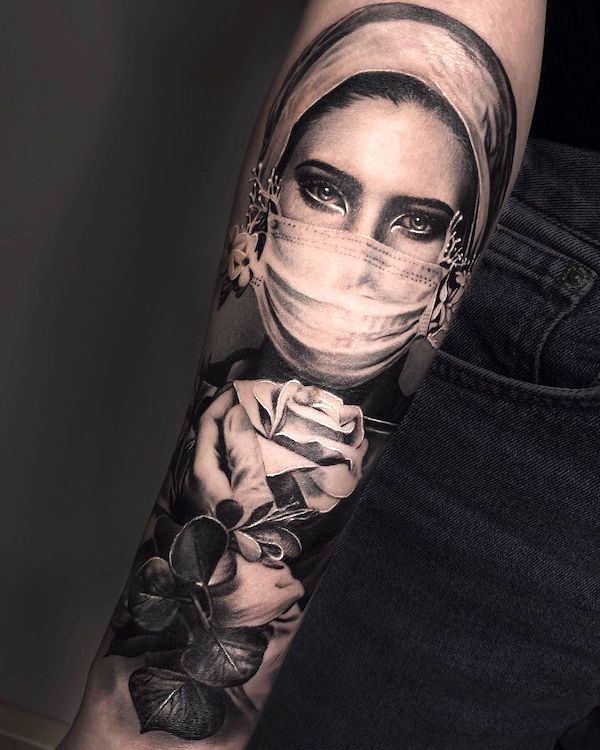 Nurse Tattoo | Club tattoo, Girl face tattoo, Tattoos