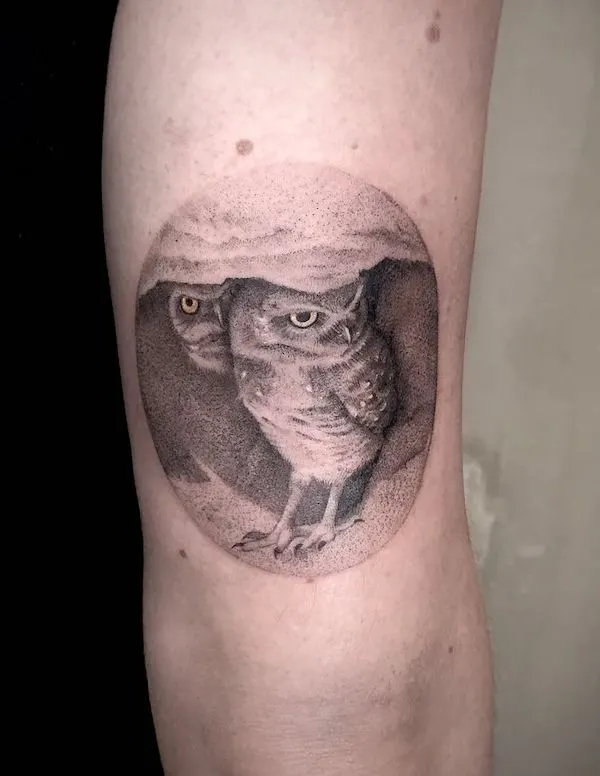 Realism owls tattoo by @igorvanderlaan