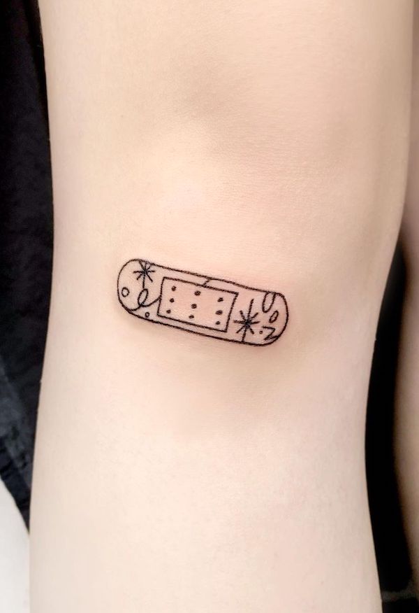 Small bandage tattoo by @tattooist_mim