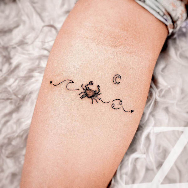 Small cancer tattoos for females