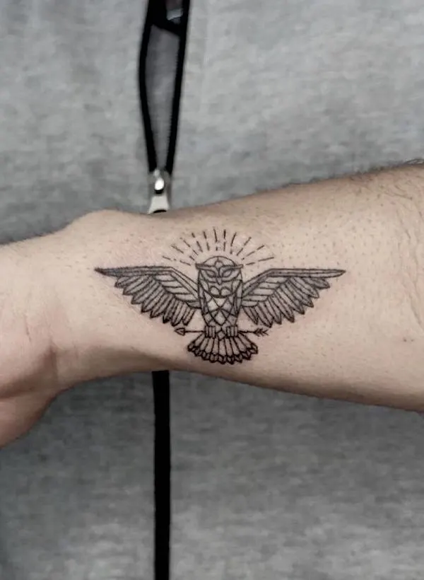 80 Geometric Owl Tattoo Designs For Men  Shape Ink Ideas