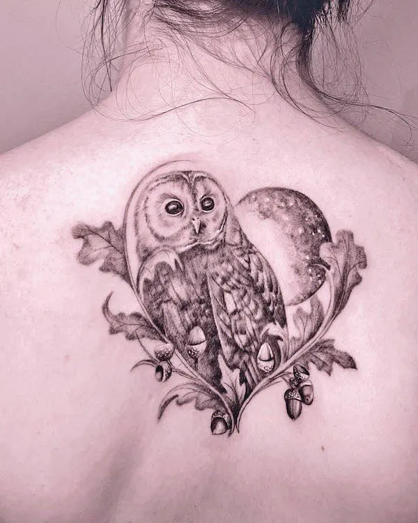 12 Adorable Owl and Moon Tattoo Ideas  PetPress  Celtic owl tattoo Owl  tattoo design Cute owl tattoo