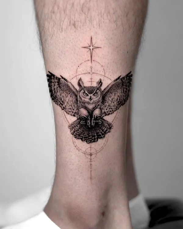 Top 30 Geometric Owl Tattoos For Men