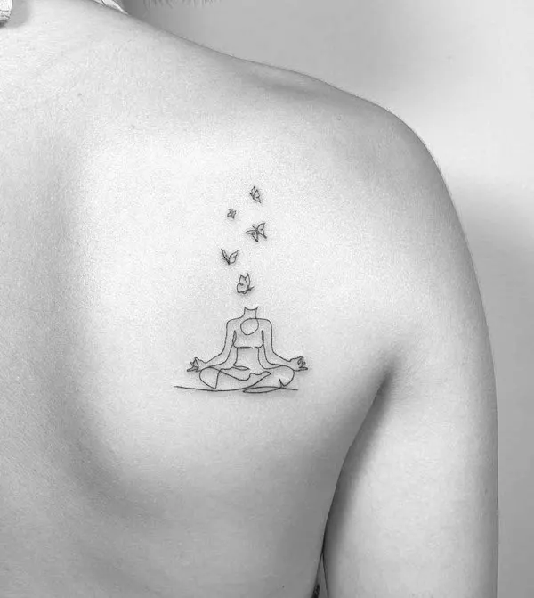 Yoga pose tattoo ideas photos