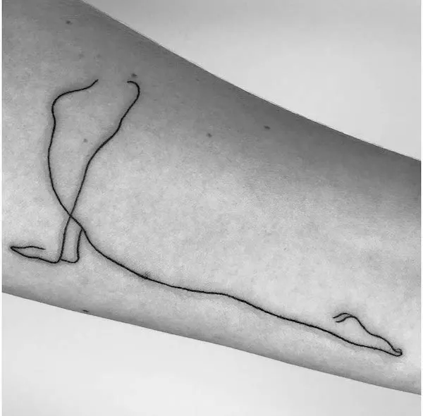 Abstract cobra yoga tattoo by @wavyornot