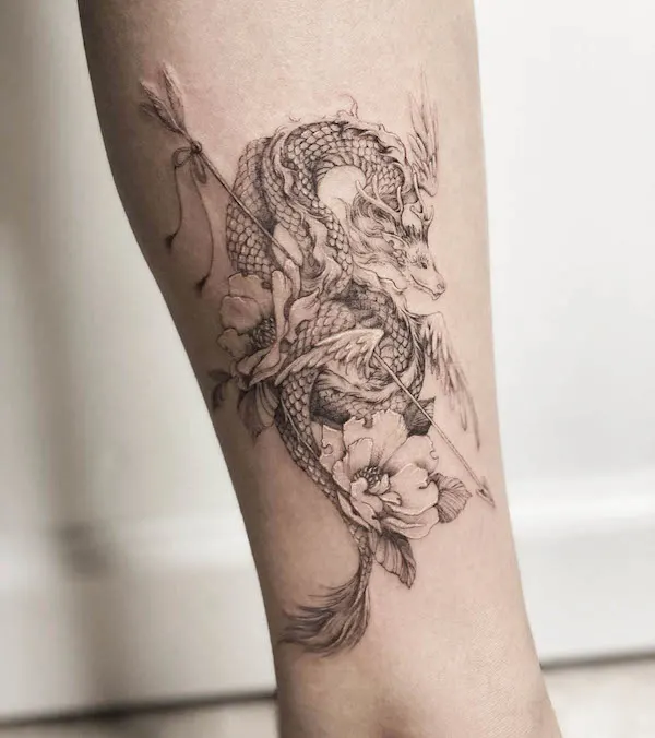 37 Stunning Dragon Tattoos For Thighs You Would Love To Have Right Now   Psycho Tats