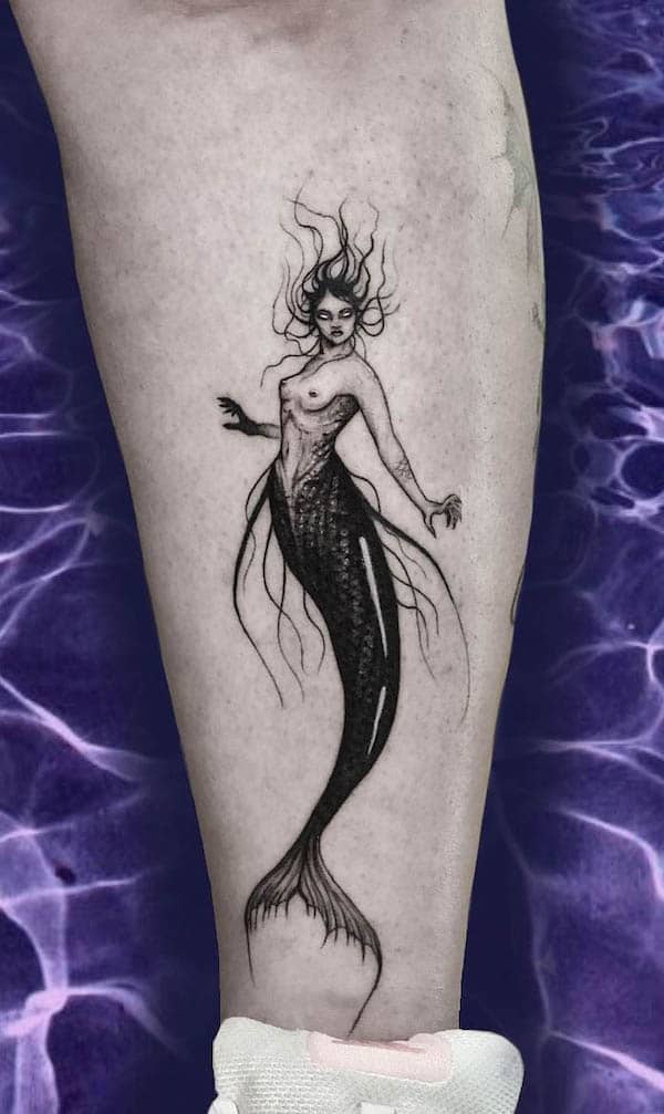 Witchy mermaid by @inksecta.tattoo