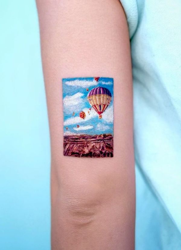 Tattoo tagged with surrealist small anatomy black air balloon tiny  love travel little forearm medium size anatomical heart fine line  brain violetaarus heart  inkedappcom