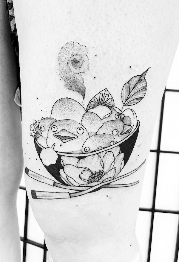 Super cute Ōtori Sama tattoo by @1k.ghosts