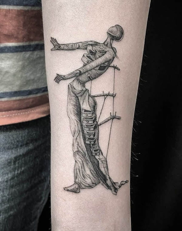 Salvador Dali Signature Tattoo