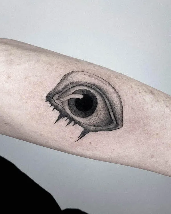 The Eye Salvador Dali tattoo by @bocha.ttt
