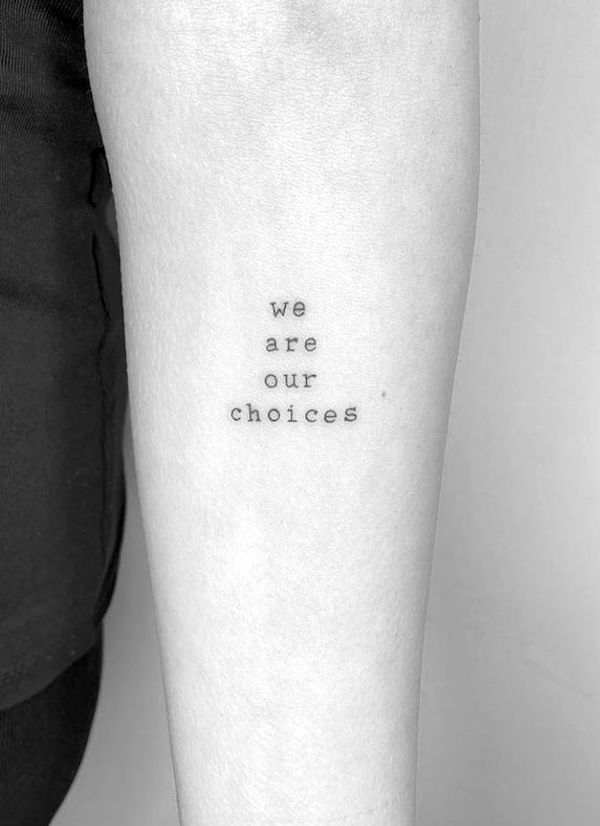 44 Inspiring Quote Tattoo Ideas  Tattoo Glee