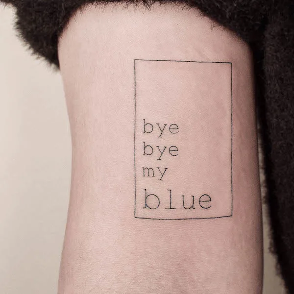 Bye bye my blues by @tattooer_jina