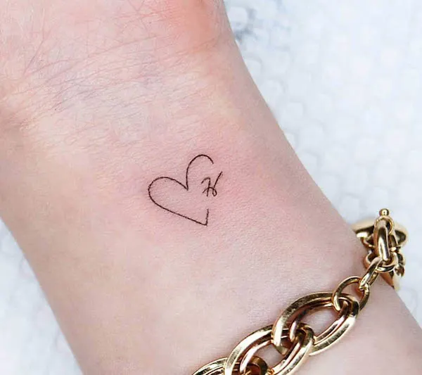 Tattoo of F+A heart, Eternal bond tattoo - custom tattoo designs on  TattooTribes.com