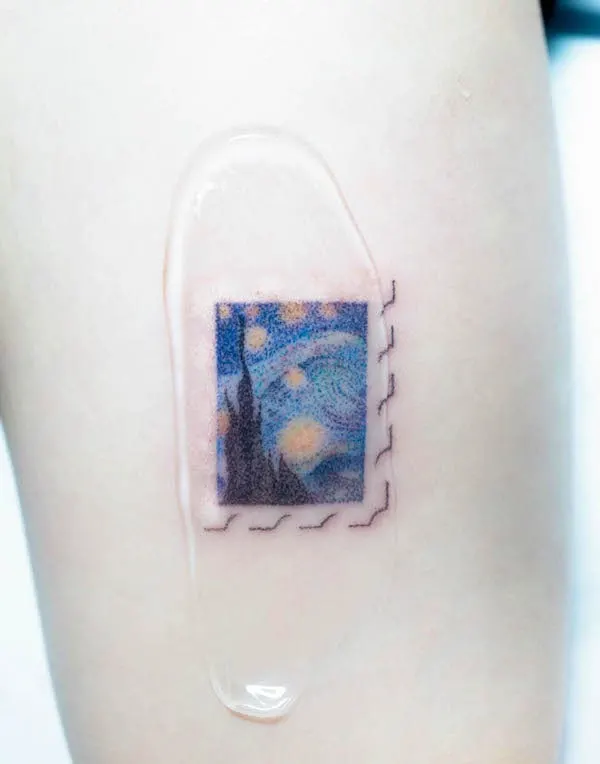 Postage stamp tattoo from Tofino  Tattoos Tattoos with meaning Back  tattoo