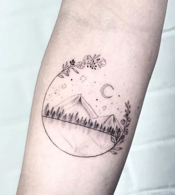 Simple landscape tattoos
