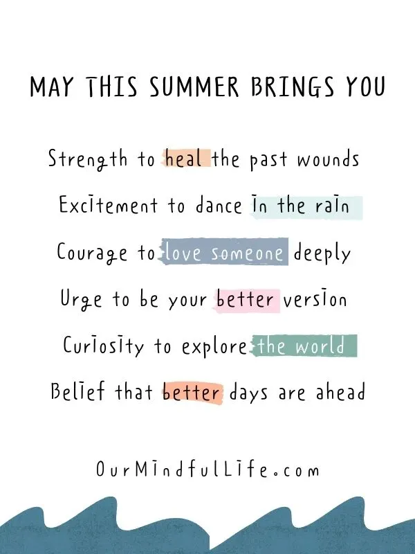 May this summer brings you - Good vibes summer quotes to read in June
