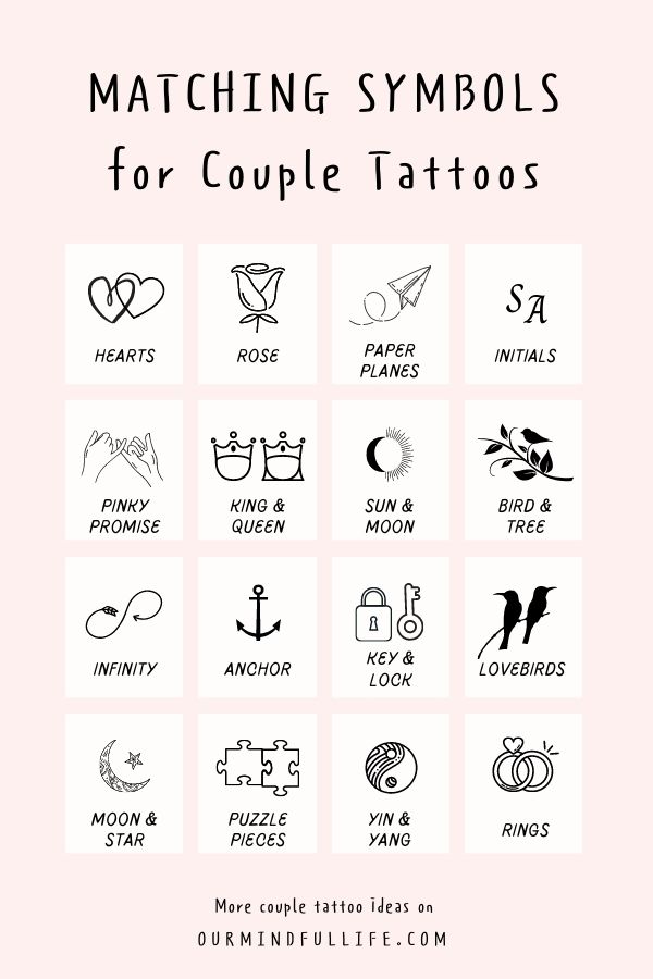 8 meaningful tattoo ideas for couples who want matching ink  My Imperfect  Life