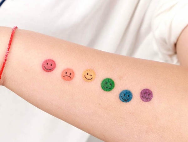 Discover 135+ rainbow tattoo dots best