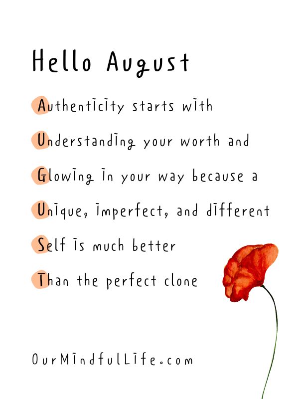 Hello August - August quotes and sayings
