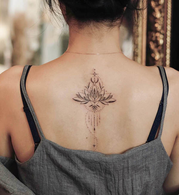 35+ Best Back Tattoo Designs & Images For Girls - Heart Bows & Makeup