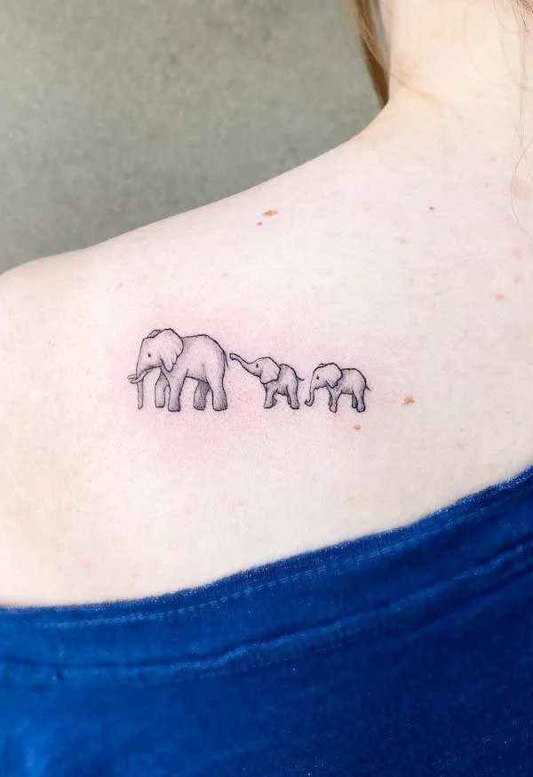 Elephant back tattoo by @ibittenink