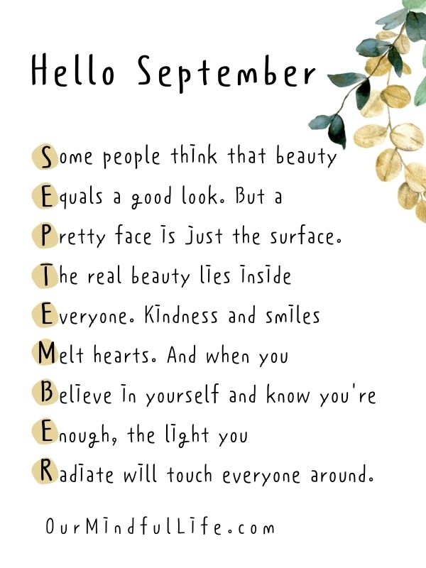 Hello September - September quotes and sayings