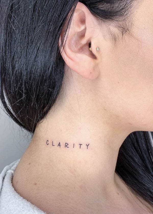 neck tattoos words