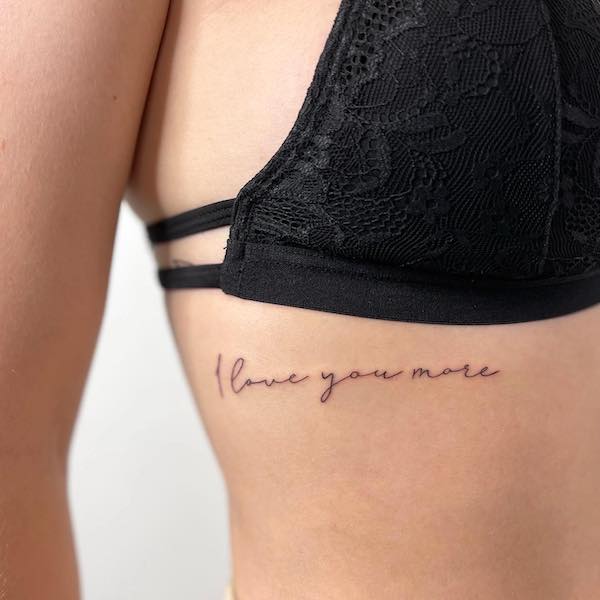 She laughs without fear of the future side tattoo | Tattoos for women, Rib  tattoo, Rib tattoos for women