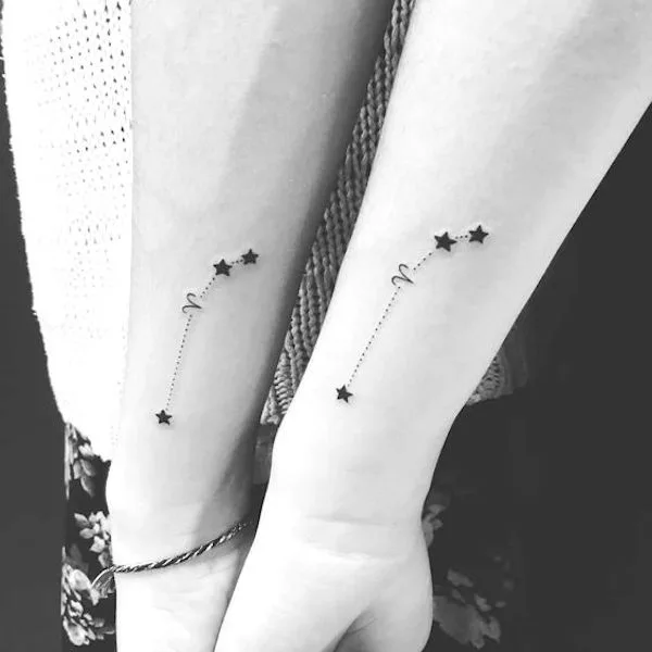 Matching constellation tattoos @uuugne