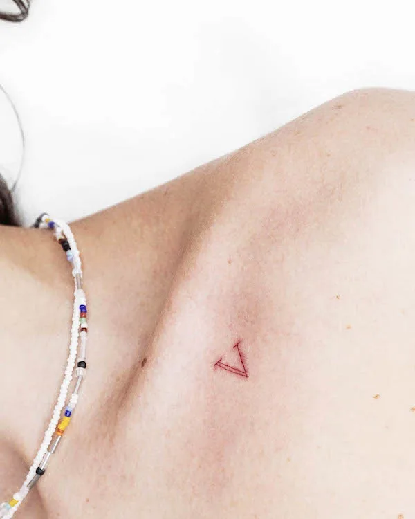 Small initial collarbone tattoo by @_thinkdifferent