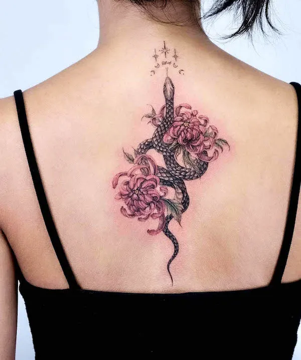 back snake tattoo around spineTikTok Search