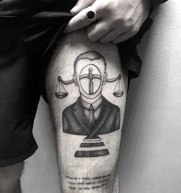 Son of the man libra tattoo by @inthesaii