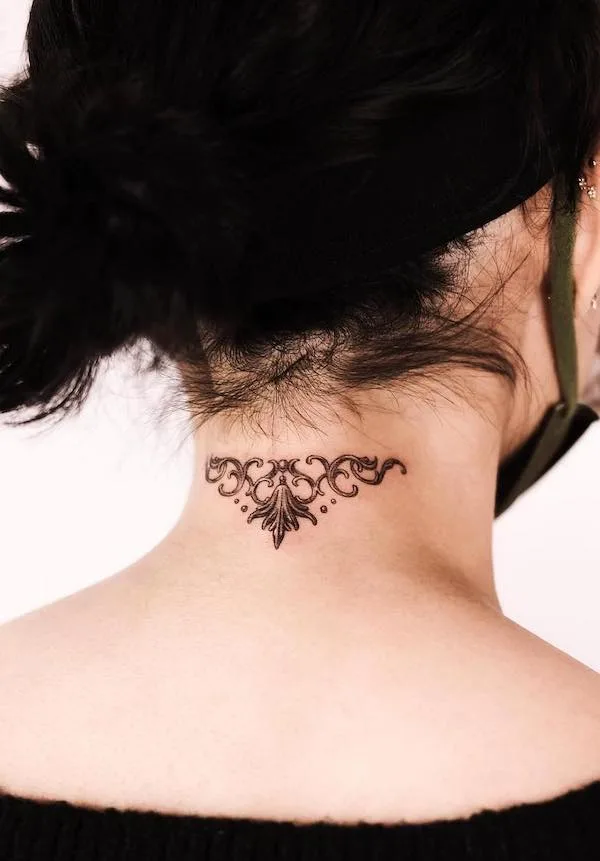 40 Beautiful Back Neck Tattoos For Women  TattooBlend