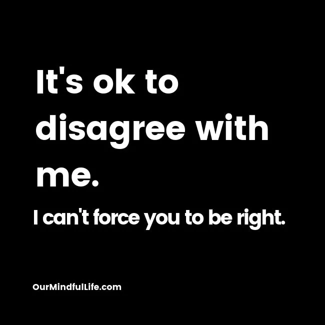 its ok to disagree with me