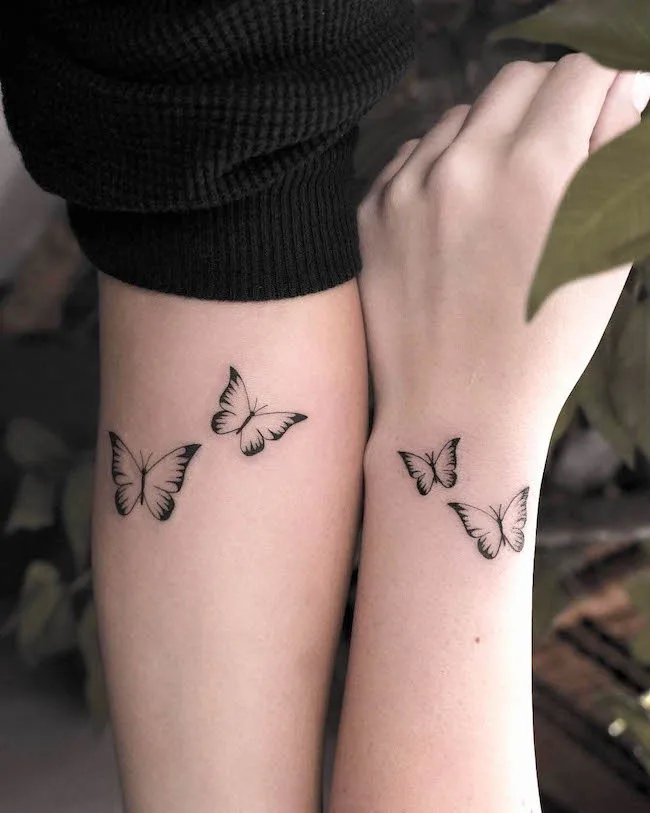79 Hearty Matching Best Friend Tattoos with Meanings