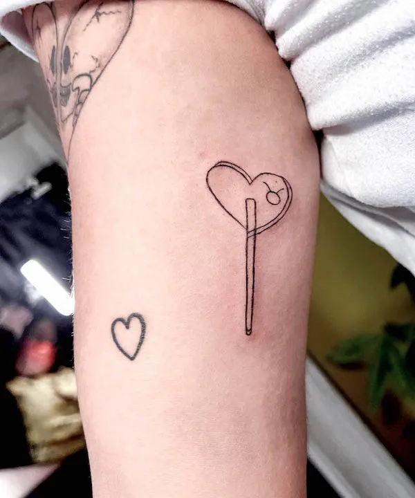 Cute lollipop tattoo by @thatgirlnamedgg
