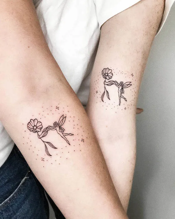 25 Mom And Daughter Tattoos