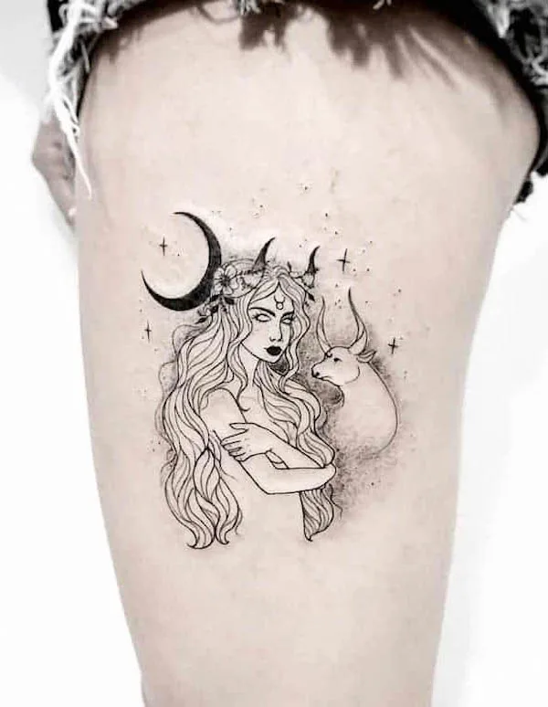 Taurus Tribal Tattoo Design by Sheena1113 on DeviantArt