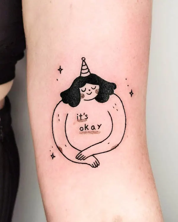 It's ok_mental health tattoo by @studiomilaa