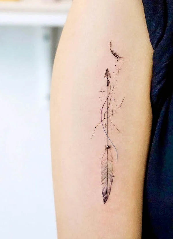 Light as feather by @tattooist_giho_