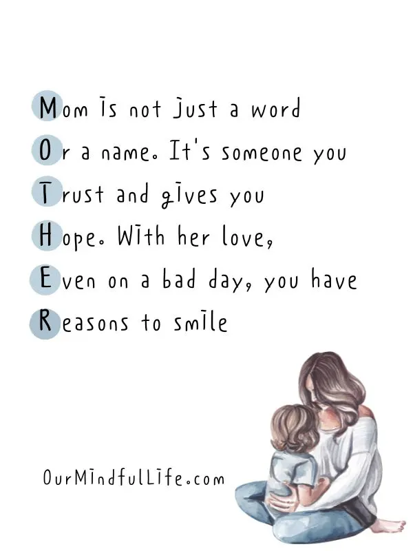 Mom is not just a word - Mother daughter quotes