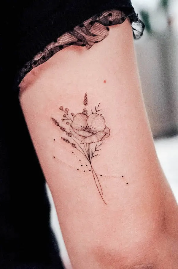 Miniature poppy in delicate Fine Line Tattoo - thinnest possible Booking  opened Inquiries: Link in Bio (NO DM) • #nyctattoo #newyor... | Instagram